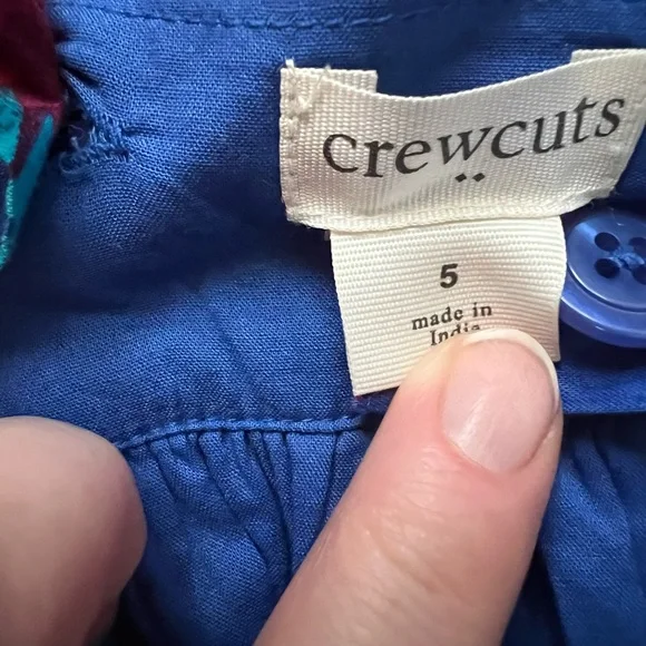 Size 5T Crewcuts blue summer dress, worn once. - Picture 2 of 2